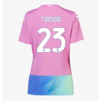 Camiseta AC Milan Fikayo Tomori #23 Tercera Equipación Replica 2023-24 para mujer mangas cortas
